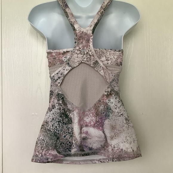Lululemon Womens Racerback Mesh Keyhole Tank Top Built in Bra Multicolor 4 - Picture 3 of 5